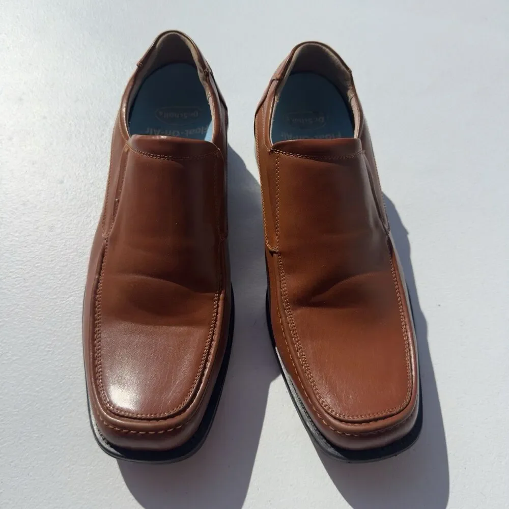 Bruno Marc GOLDMAN-02 Men's 12 Dress Loafers Brown Leather-Look Slip On